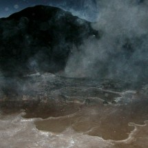 The Geysers of Tatio in the night